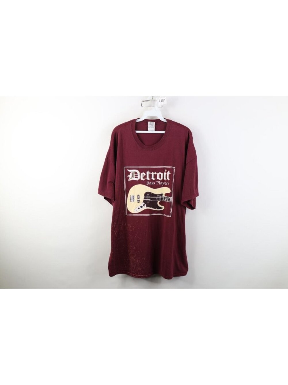 Vintage Streetwear Mens 2XL Distressed Detroit Bass Players Guitar Band T-Shirt